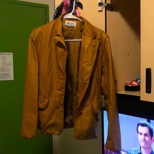 Brown leather jacket size 7